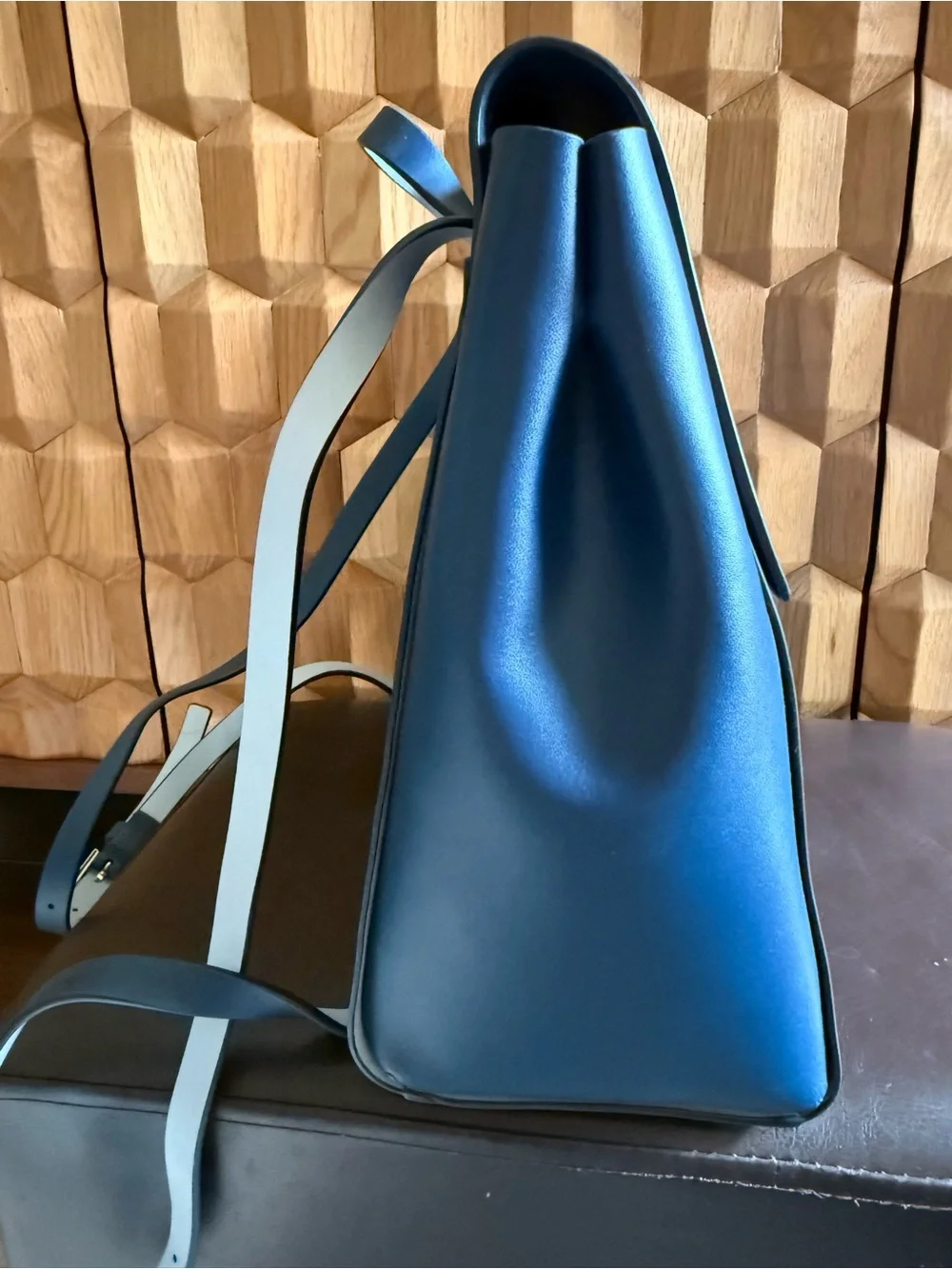 Kate Spade Navy Leather Flap Backpack